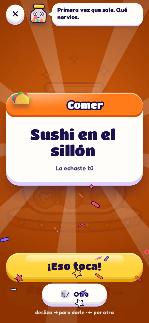 El frasco decidió qué comer